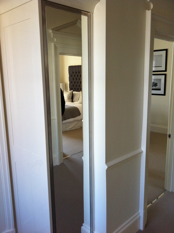 Full-length wardrobe mirror fitted in East Ham home
