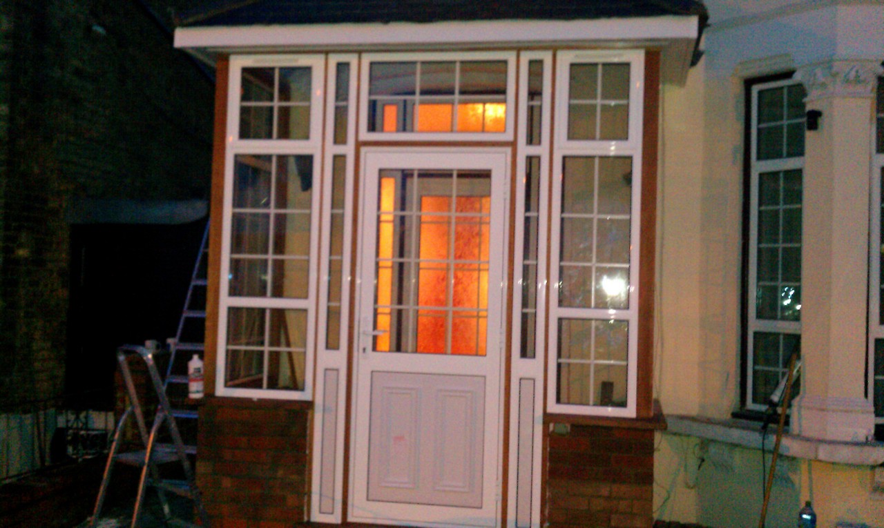 uPVC porch with Georgian bar glazing installed in East Ham